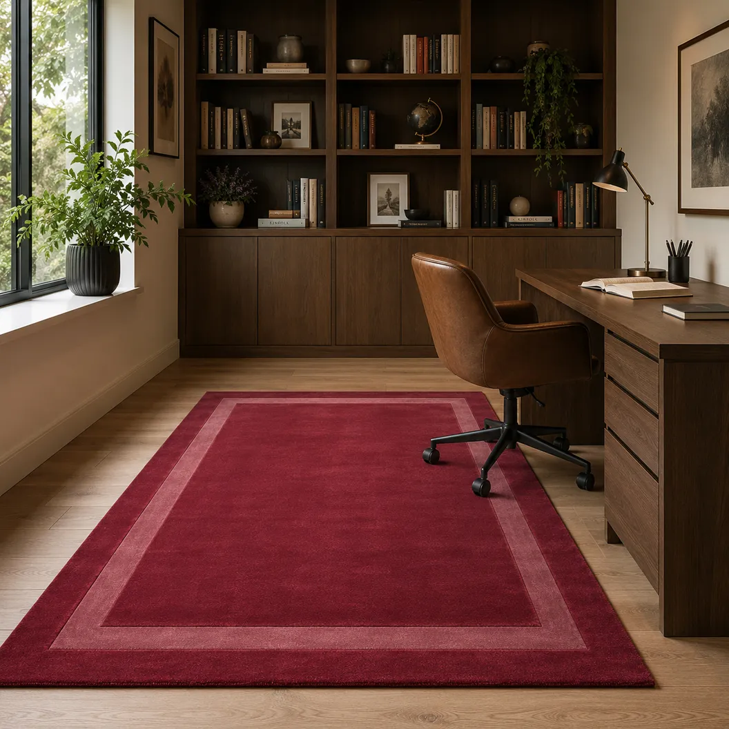 Inset border rug